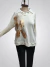 Sweater superpuesto natural con foil ART7966 en internet
