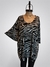 Blusa campana cebra Blanco/negro ART7553 - Laura Natale Moda