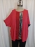blusa poncho doble corbata Rojo Art 7308 - Laura Natale Moda