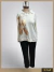 Sweater superpuesto natural con foil ART7966 - comprar online