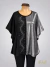 Poncho Combinado lurex con modal negro con plateado (Talle 5/6) ART9402