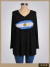 Remeron modal crep manga larga negra Bandera Fina ART9003 - comprar online