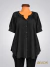 Camisa tipo Blusa Semi Evase en Tela CEY con brillos Negra ART9424