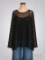 Sweater tipo crochet hilos de lurex negro ART9287