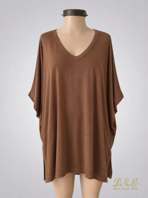 Vestido remerón modal crep habano ART9362