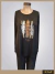 Remera modal semi evase manga larga negra "ForEver" ART8857