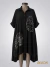 Vestido tipo camisa negro estampado ART9330