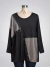 Remera negra combinada plata ART8787