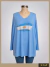 Remeron modal crep manga larga celeste bandera / brillos ART8969 - comprar online