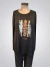 Remera modal semi evase manga larga negra "ForEver" ART8857