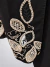 Chaleco en lino negro bordado natural ART9500 en internet