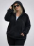 Campera de plush negra con corderito ART7860