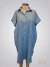 Vestido tipo camisa Celeste Jean rayas ART8446