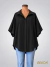Camisola bordada con botones negra ART9374