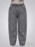 Jeans tipo babucha Con elástico en la Cintura Gris gastado ART9527