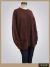 Pullover poncho con bolsillo chocolate ART9077 - comprar online