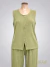 Chaleco en Tela Crep pistacho ART9265