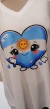 Remeron modal crep manga larga blanca Corazón animado ART9043 - comprar online