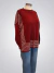 pullover poncho bordo con rayas costado ART9040 - Laura Natale Moda