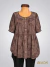 Camisa tipo Blusa Semi Evase en Tela CEY Marrón ART9414