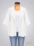Blazer Manga 3/4 en Tela Crep Blanco ART9396