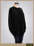 Pullover poncho con bolsillo negro ART9091 - comprar online