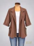 Blazer Manga 3/4 en Tela Crep Chocolate ART9405