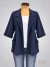 Blazer Manga 3/4 en Tela Crep azul ART9397