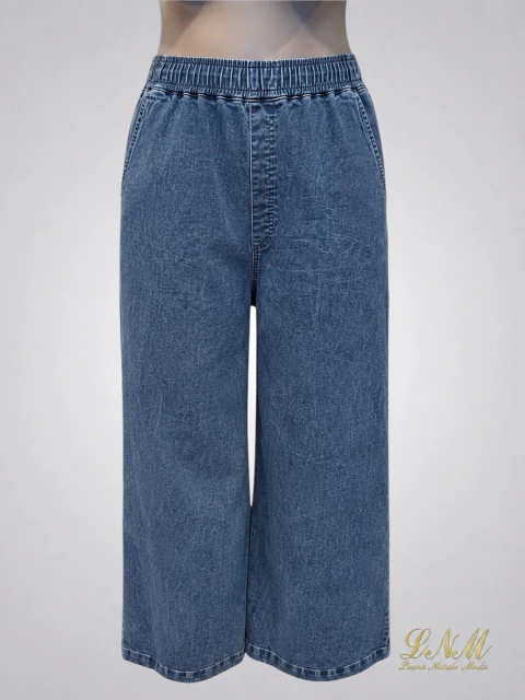 Jeans palazo azul gastado ART9310
