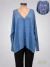 Cardigan doble tejido celeste Corazón rosa ART8726