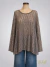 Sweater tipo crochet hilos de lurex vison ART9286