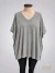 Remerón modal crep escote V - Gris Melange- Moldería mediana ART9392
