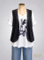 Conjunto Remera + chaleco negro (talle 5/6) ART9416