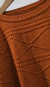 Pullover over con trenza terracota ART9129 - comprar online