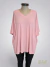 Remerón modal crep escote V - Rosa ART9364