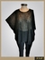 Túnica de tull bordado negro, con diseño elegante y fluido, diseñada para talles grandes, vista en maniquí.