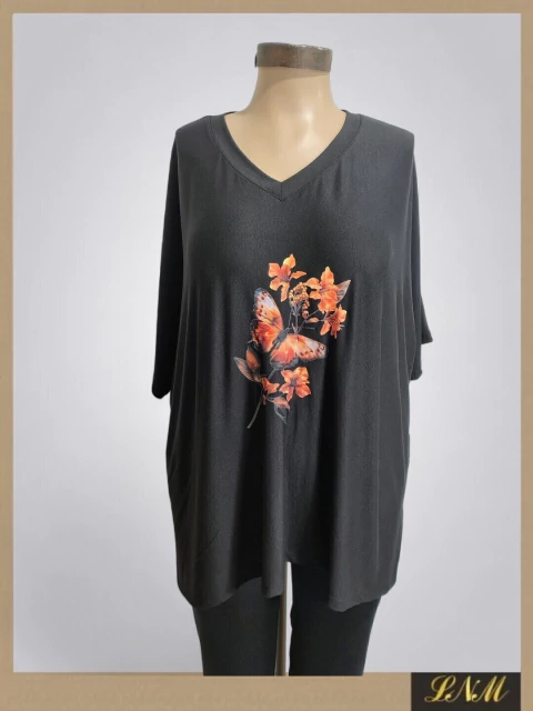 Remeron mariposa Negro ART8117 - comprar online