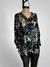 Remeron Manga larga Negro con foil ART7646 - Laura Natale Moda