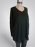 Remeron tipo sweater escote V Negro ART7668 - Laura Natale Moda