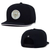 Boné Anth co Ollie Preto com Branco Aba Reta Aberto Com Ajuste Snapback