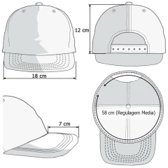 Boné Anth co Ollie Cinza Aba Reta Aberto Com Ajuste Snapback - comprar online