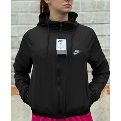 Blusa Jaqueta Corta Vento Forrada Impermeável Feminino Preto