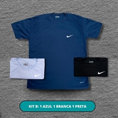 Kit com 3 Camisetas Masculina Academia Dry Fit Esportiva Refletiva - comprar online