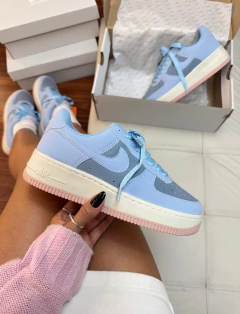 Tênis Nike Air Force Luxo Azul 34 ao 43 - loja online