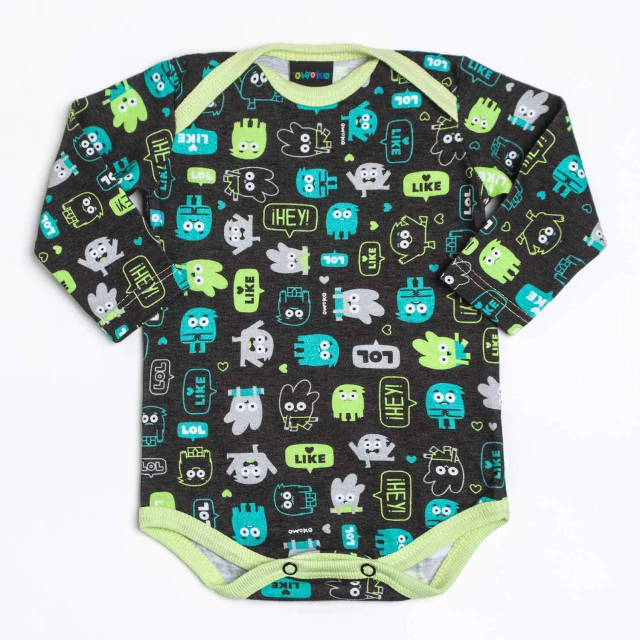 Body Monstruos Gris 0 a 24 meses