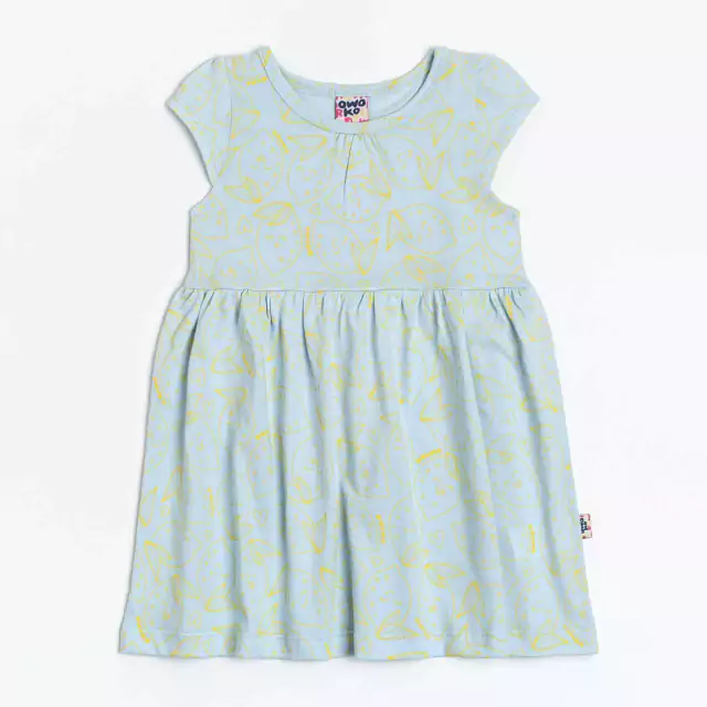 Vestido Limón Celeste 2 a 8 años