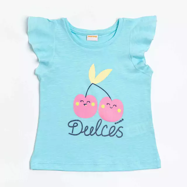 Remera Dulces Celeste 2 a 8 años