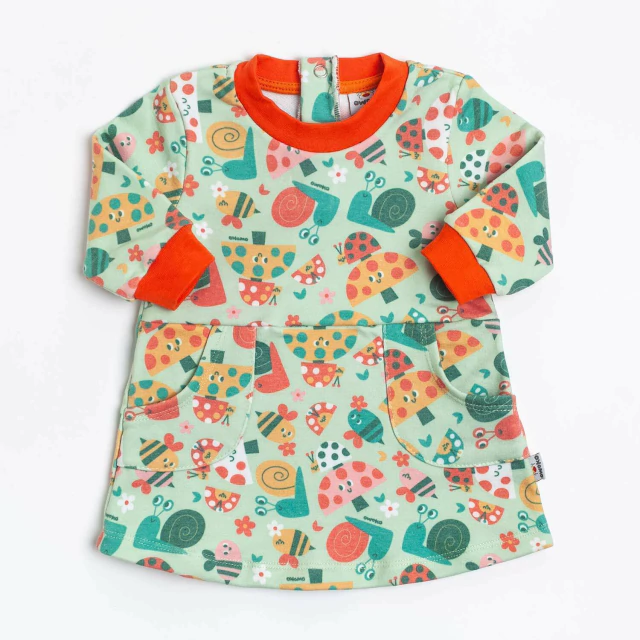 Vestido Honguitos Verde 6 a 24 meses