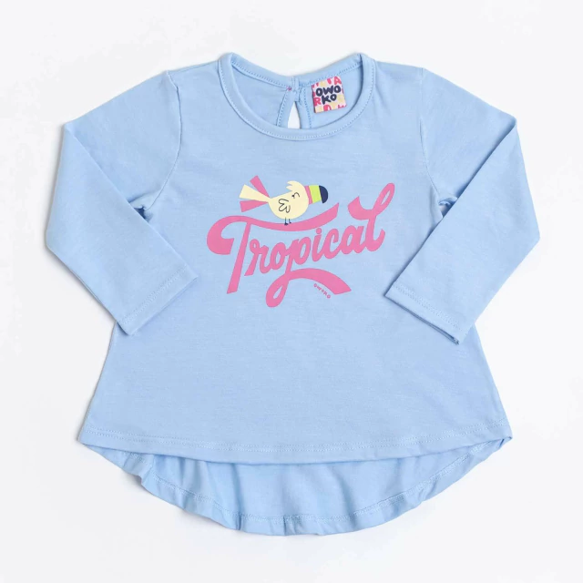 Remera Tropical Celeste 2 a 8 años