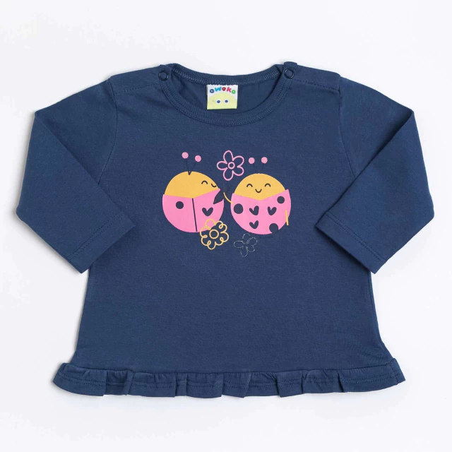 Remera Crayones Azul 0 a 24 meses